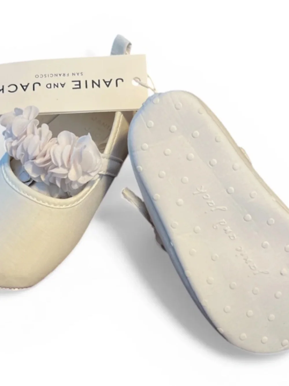 Janie and Jack White Floral band Flat (Size: 18-24M) NWT